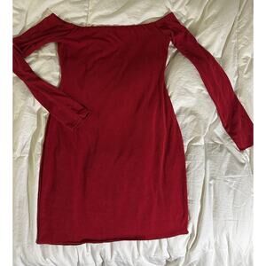 Naked Wardrobe Red Stretch Body on Mini Dress - XL